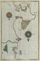 Mapa de la Costa del Mediterráneo Oriental con la Ciudad de Tiro